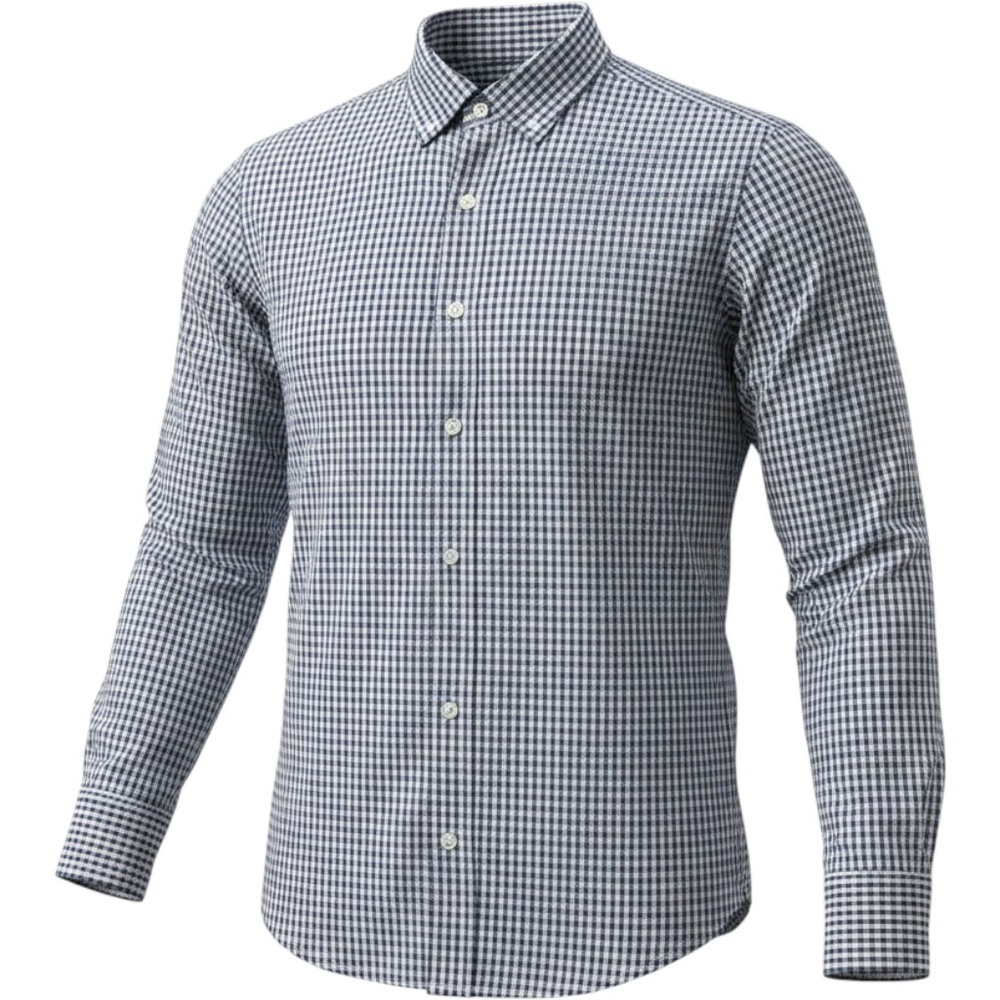 J.Crew Mens Navy Blue Gingham Check Cotton Button Down Shirt Size M